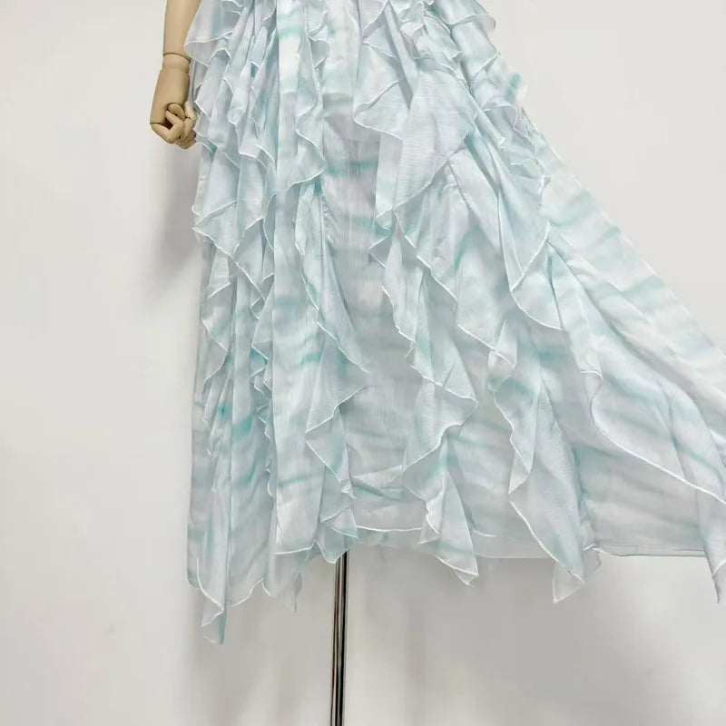 Classic Halter Tie Ruched Dress