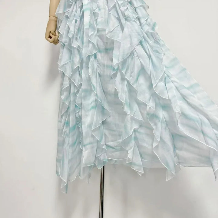 Classic Halter Tie Ruched Dress