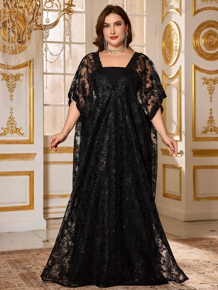 Refined Tube Top Cape Sleeves Dress