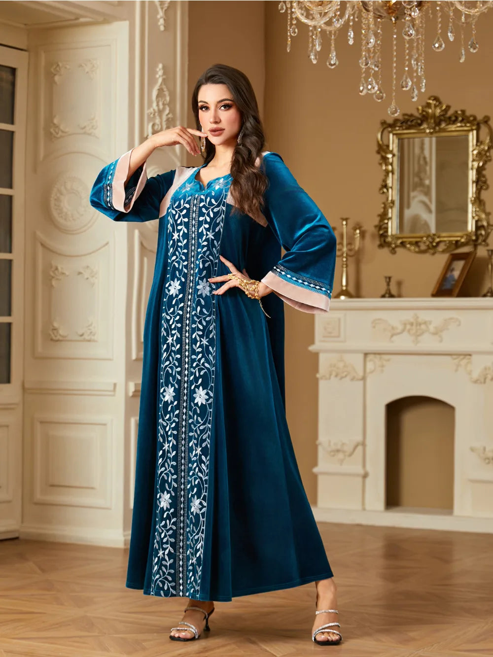 Gorgeous Embroidered Long Abaya