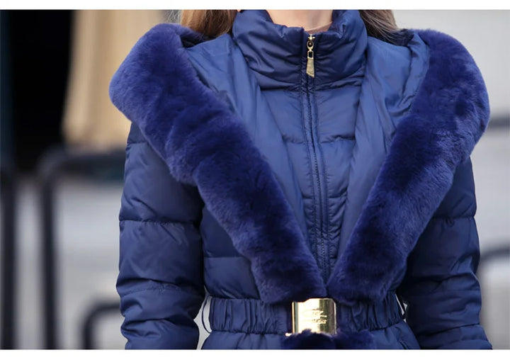 Elegant Fur Collar Down Jacket