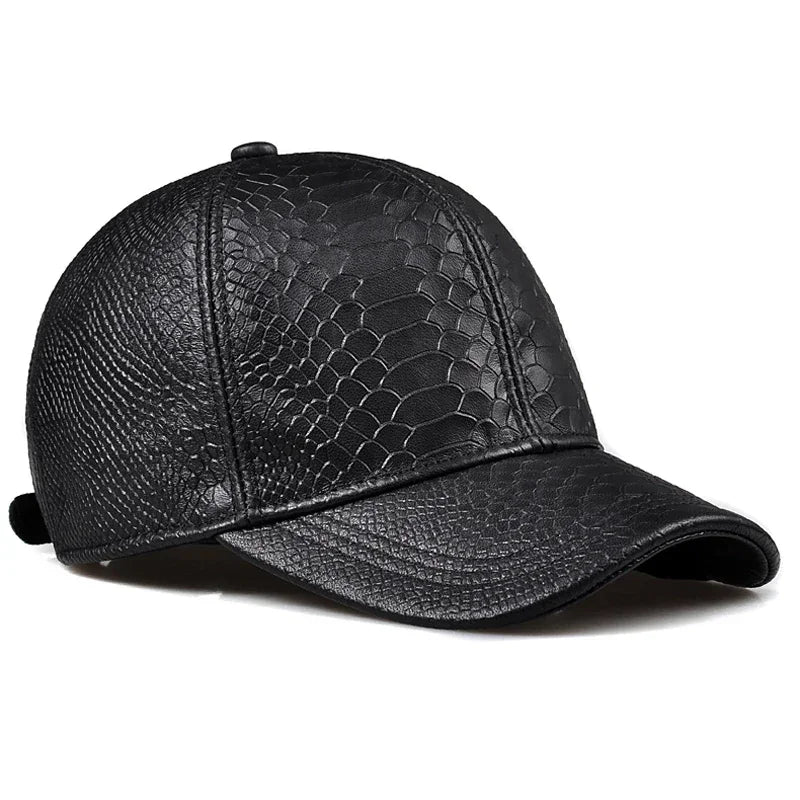 Smart Sheepskin Leather Baseball Cap