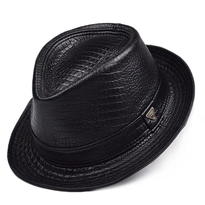 Premium Leather Gentleman Brim Hat