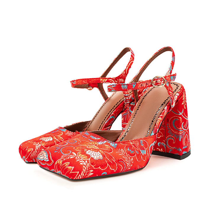 Sweet Temperament Splicing High Heels