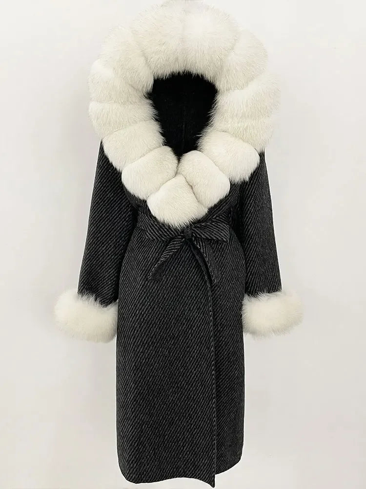 Elegant Warm Wool Blend Overcoat