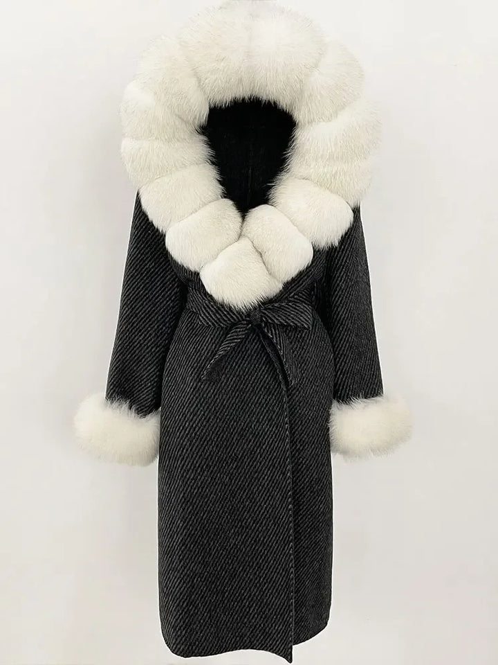 Elegant Warm Wool Blend Overcoat