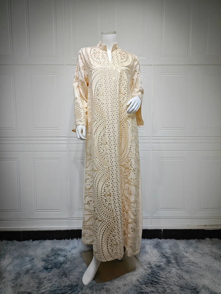 Lovely Embroidered Long Abaya Dress