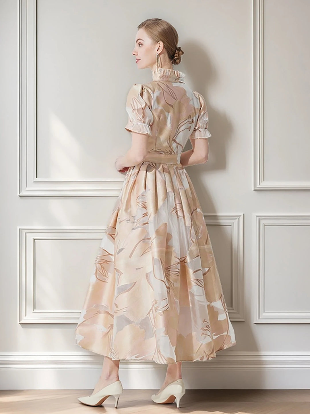 Fancy Floral A-Line Party Dress