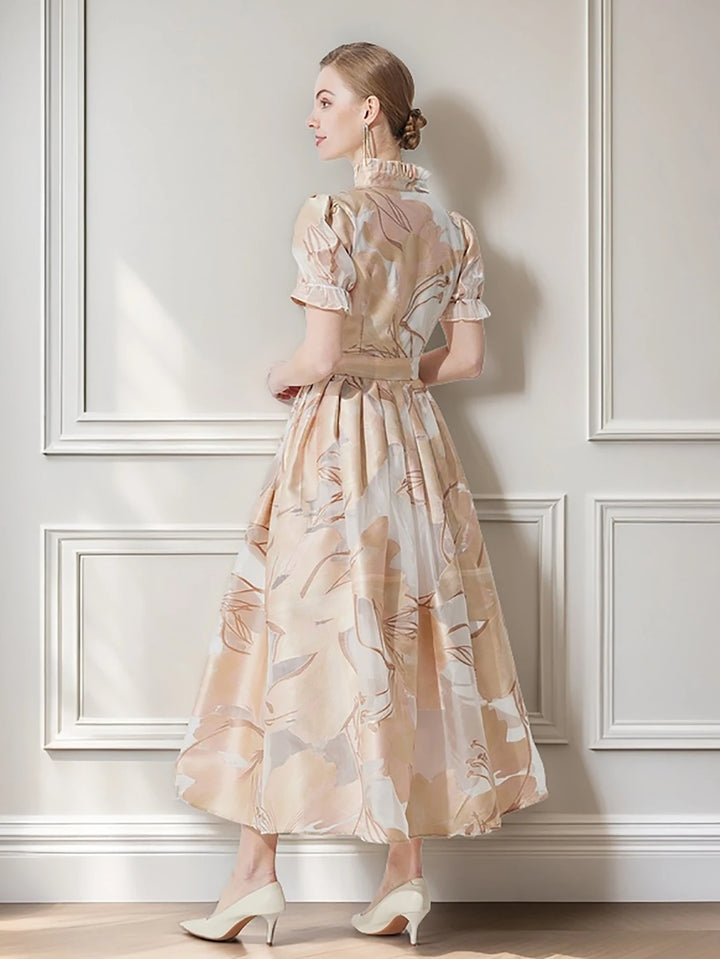 Fancy Floral A-Line Party Dress