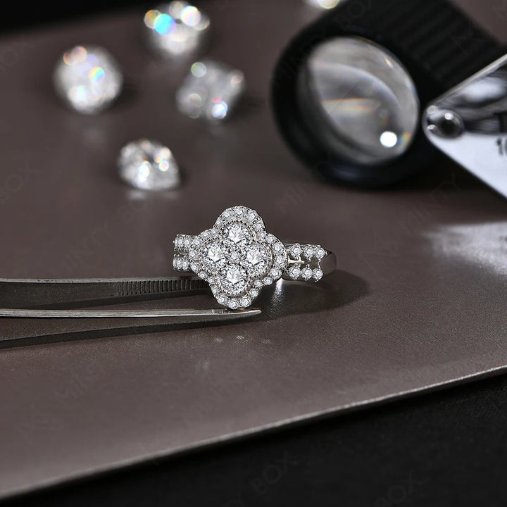 Marvelous Gold Plated Moissanite Ring