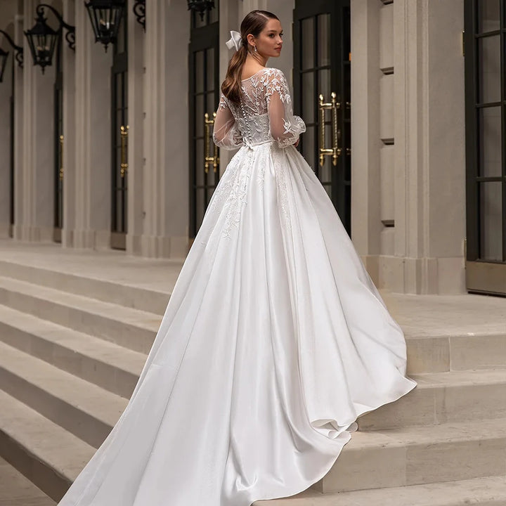 Sweep Train A-Line Bridal Gown