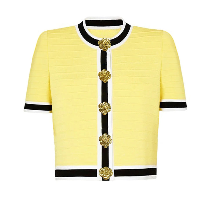 High-Quality Striped Knitted Cardigan