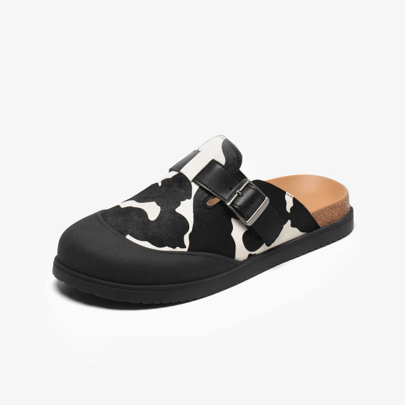 Elegant Cow Pattern Casual Slippers