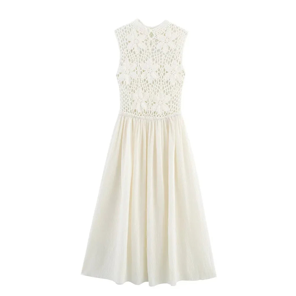 Alluring Slim Fit Flower Embroidery Dress