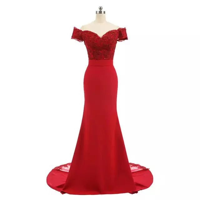 Stunning Twill Sateen Evening Dress