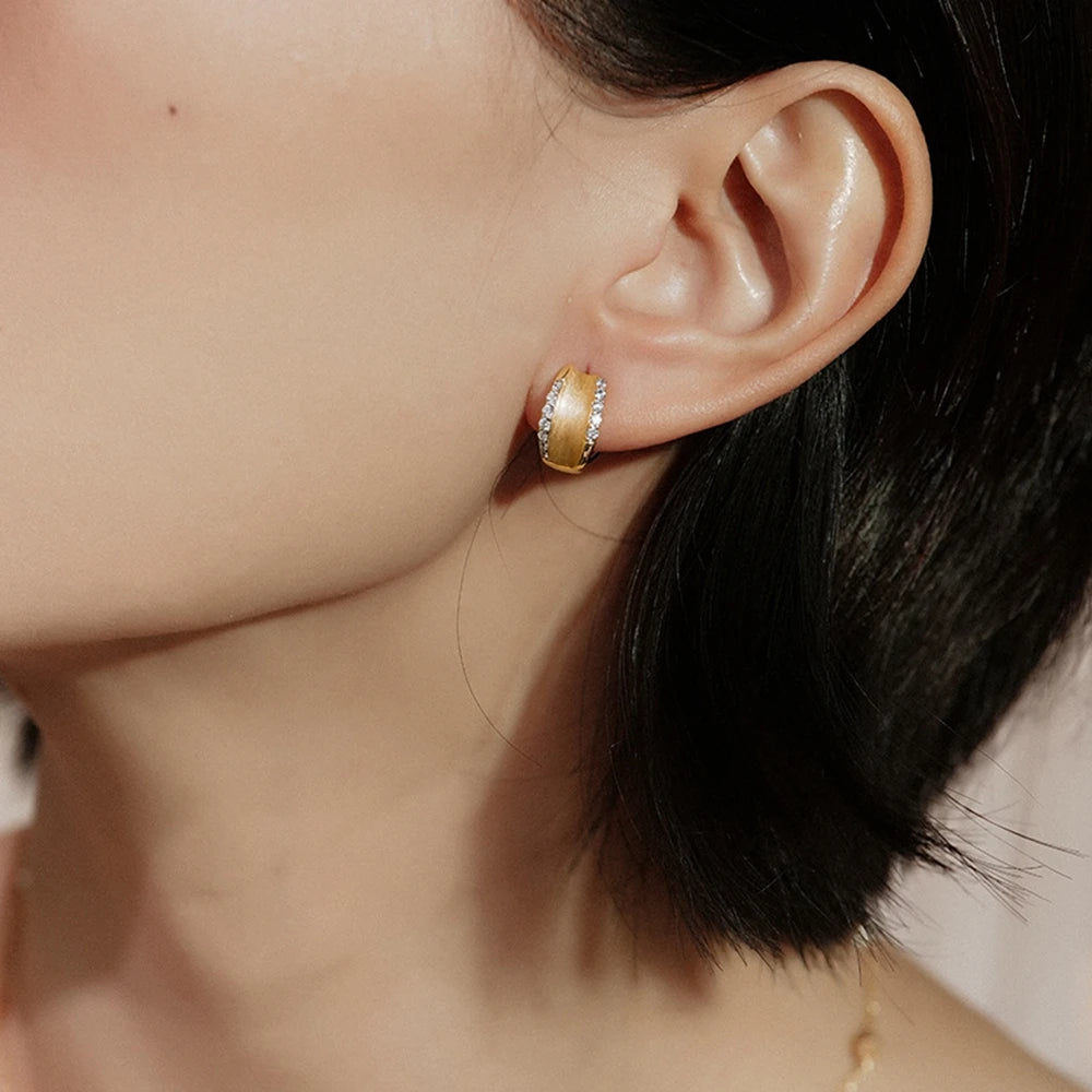 Sparkling 18K Gold Plated Earrings