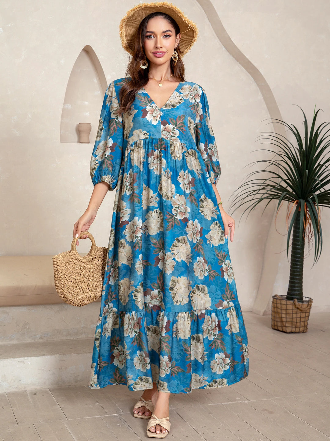 Classic Loose Fit Beach-style Dress