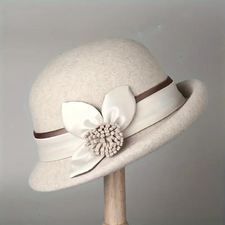 Elegant French Rolled Brim Wool Hat