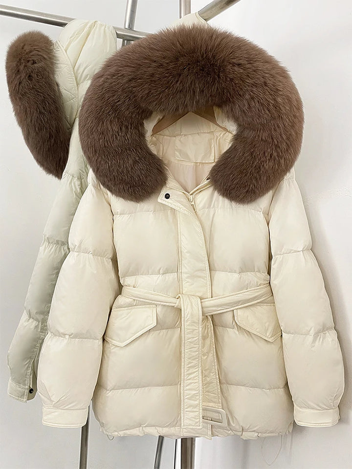 Fluffy Hooded Fur Collar Jacket