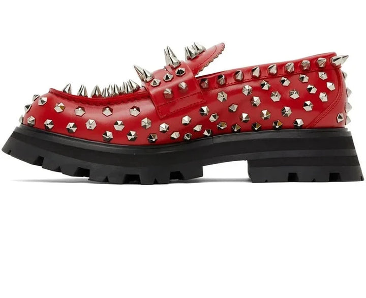 Bold Studded Spike Rivets Loafers