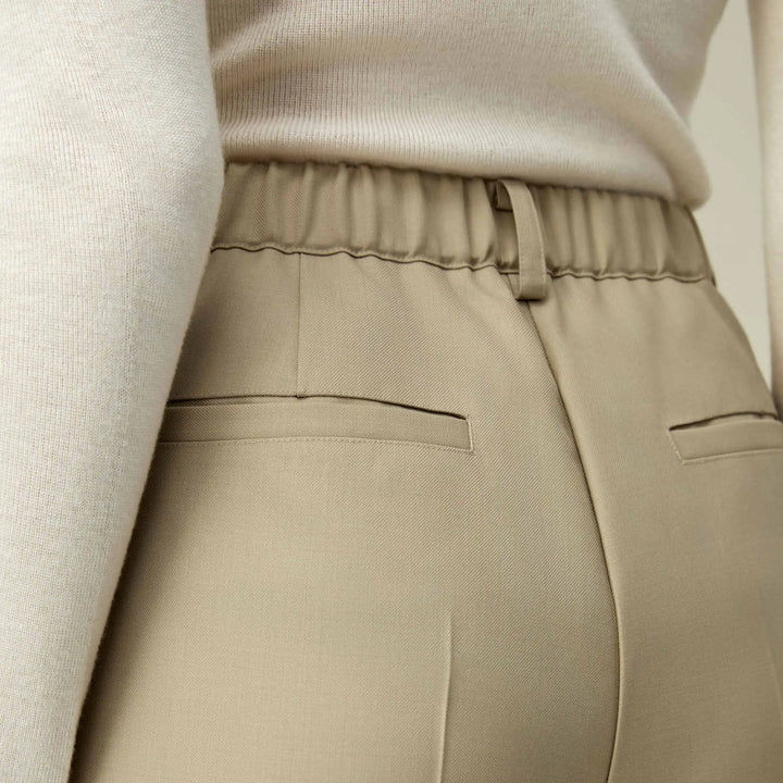 Stunning Wool Silk Blend Straight Pants
