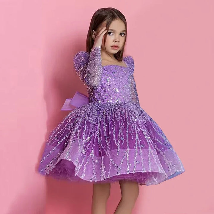 Sweet Mesh Sequins Girl&