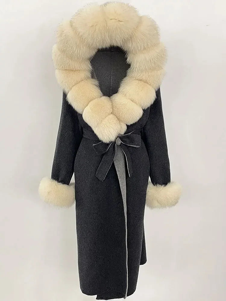 Elegant Warm Wool Blend Overcoat