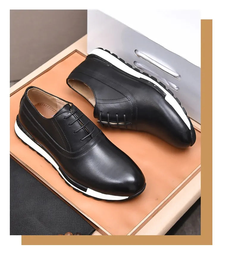 Handmade Men's Flat Oxfords Shoes