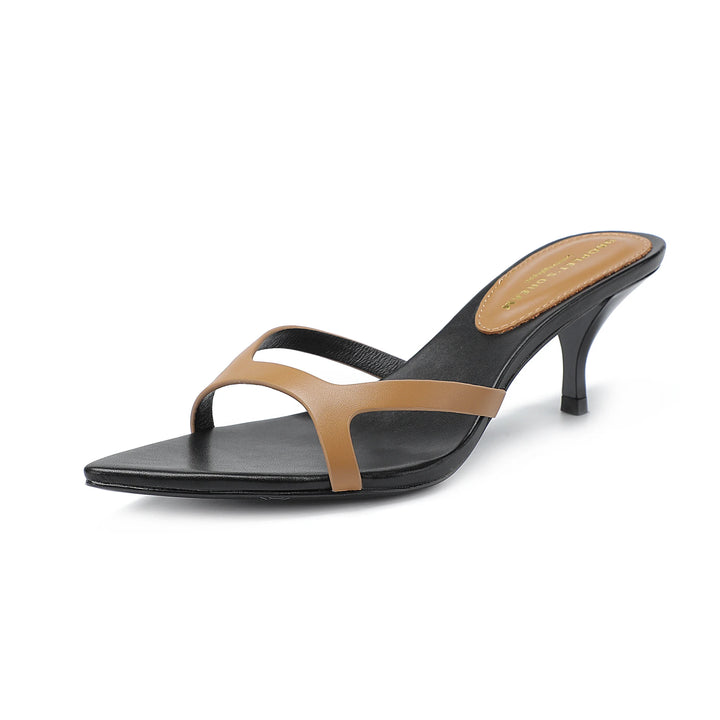 Stylish Pointed Mid-Heel Slippers
