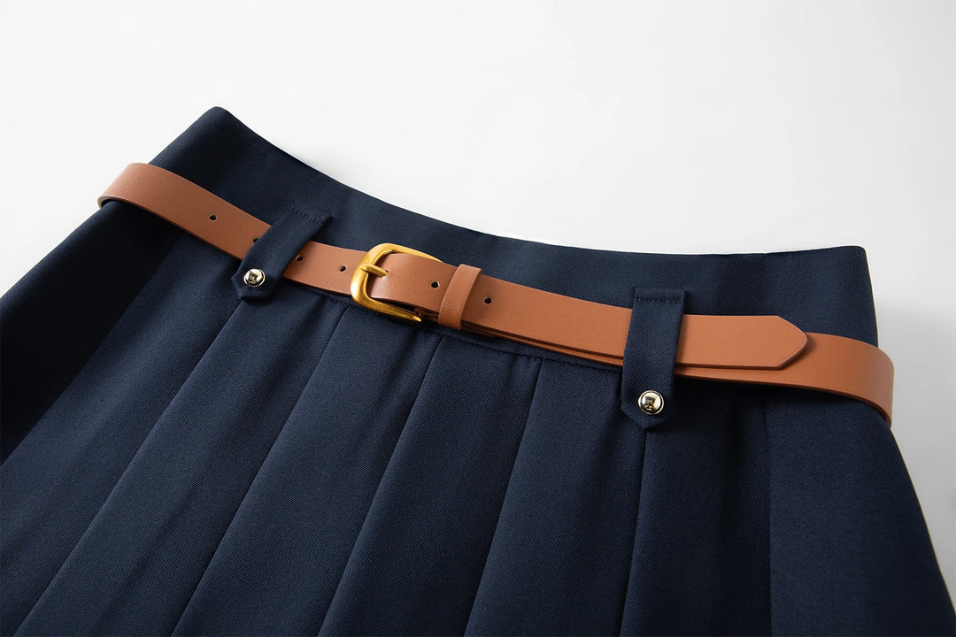 Smart Lace-Trimmed Mini Skirt