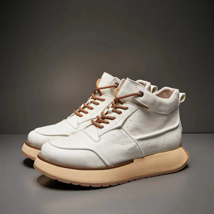 Retro Round-toe Leather Riding Shoes