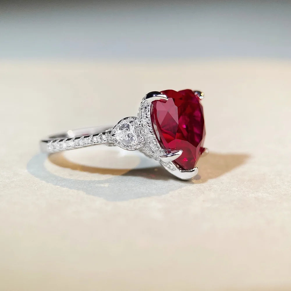 Romantic 2 Karat Pigeon Red Love Ring