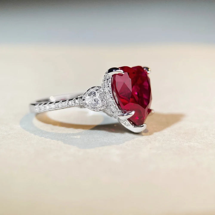 Romantic 2 Karat Pigeon Red Love Ring