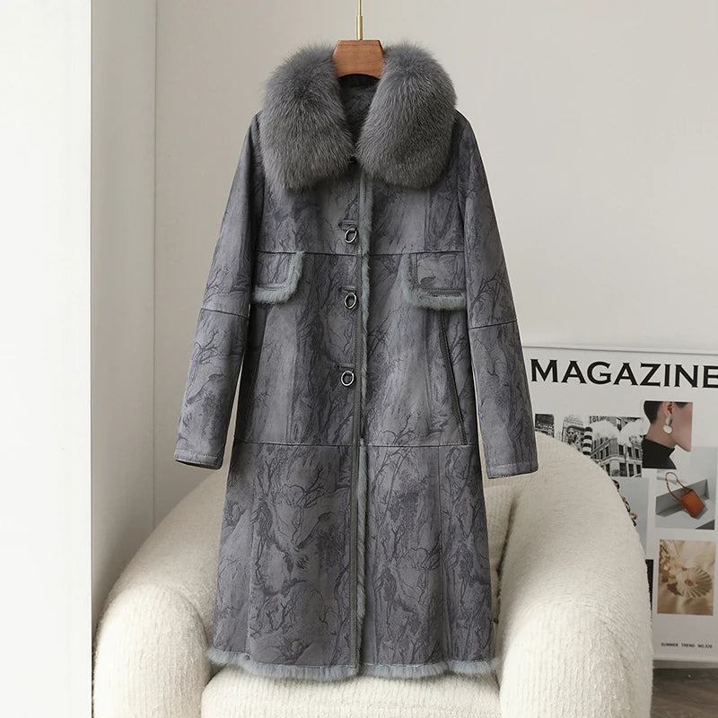 Understated Real Fur Long Coat