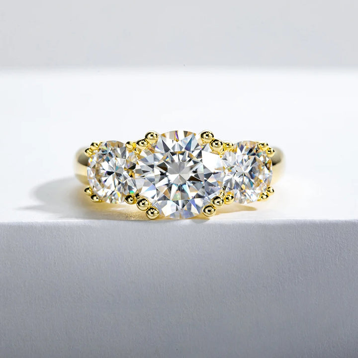 Stunning Three-Stone Engagement Ring