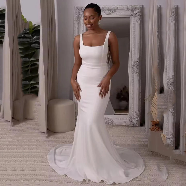 Exquisite Open Back Mermaid Wedding Dress