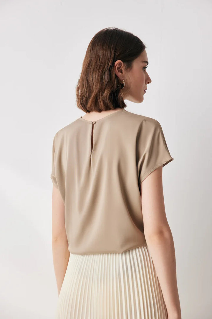 Effortlessly Natural Silk Casual Top