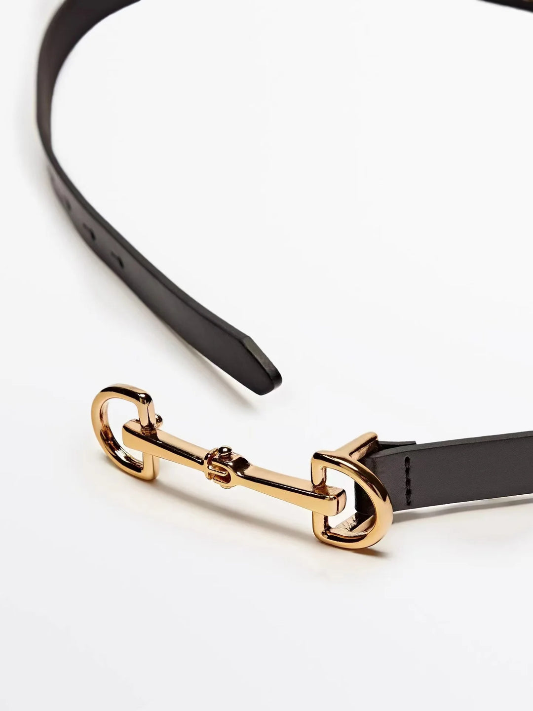 Versatile Soft Leather Thin Belt