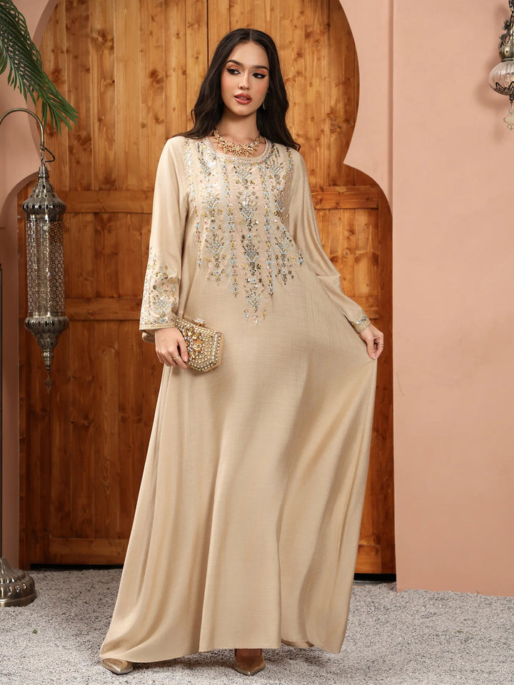 Luxury Floral Traditional Abaya Dress