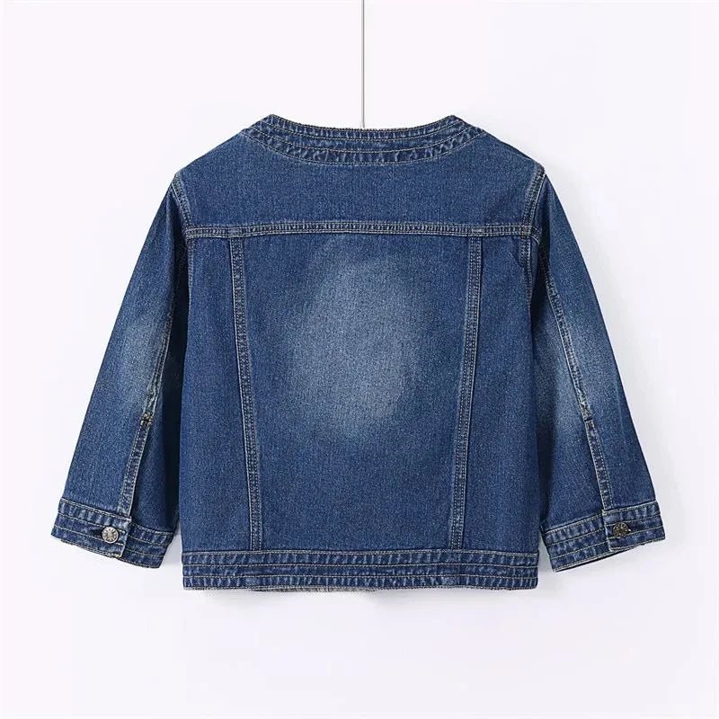 Trendy Cropped Denim Jeans Jacket