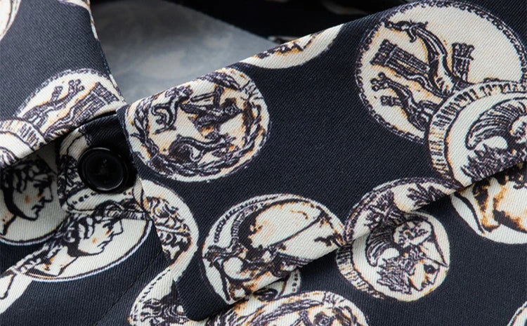 Elegant Retro Slim Fit Social Shirt