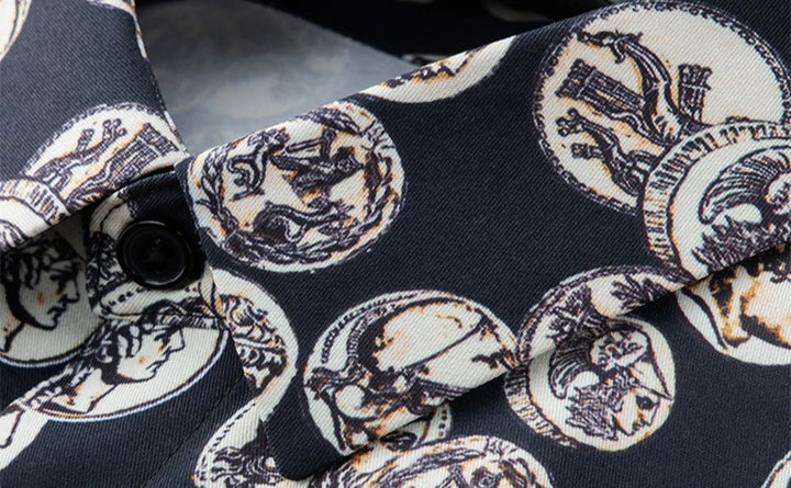 Elegant Retro Slim Fit Social Shirt