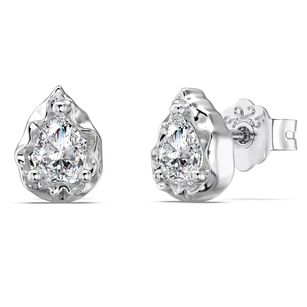 Luxury Emerald Pear Cut Stud Earrings