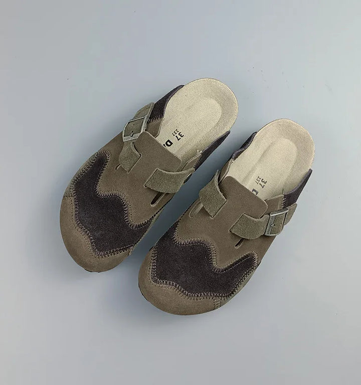 Lovely Leather Cork Mules