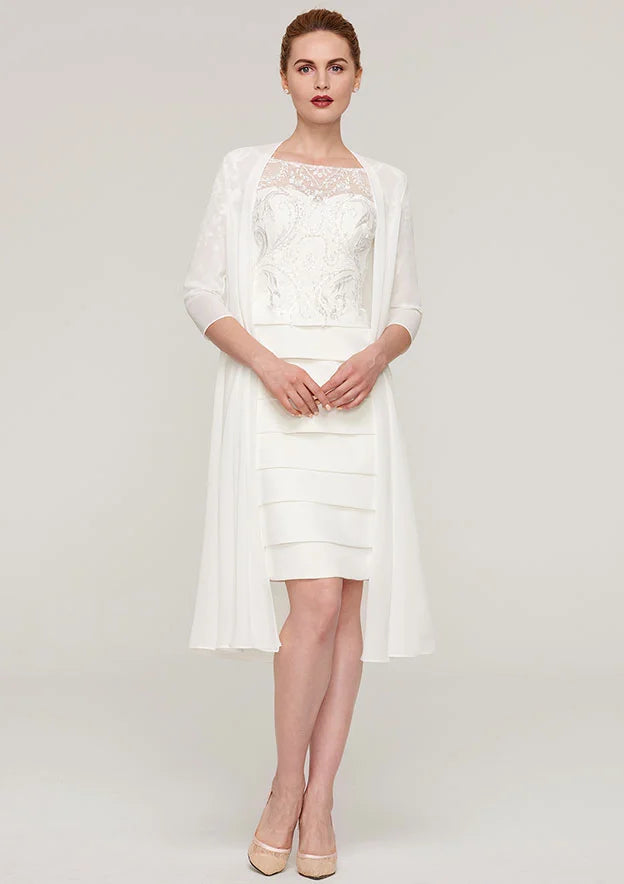 Romantic Knee-Length Mother Of Bride Dress
