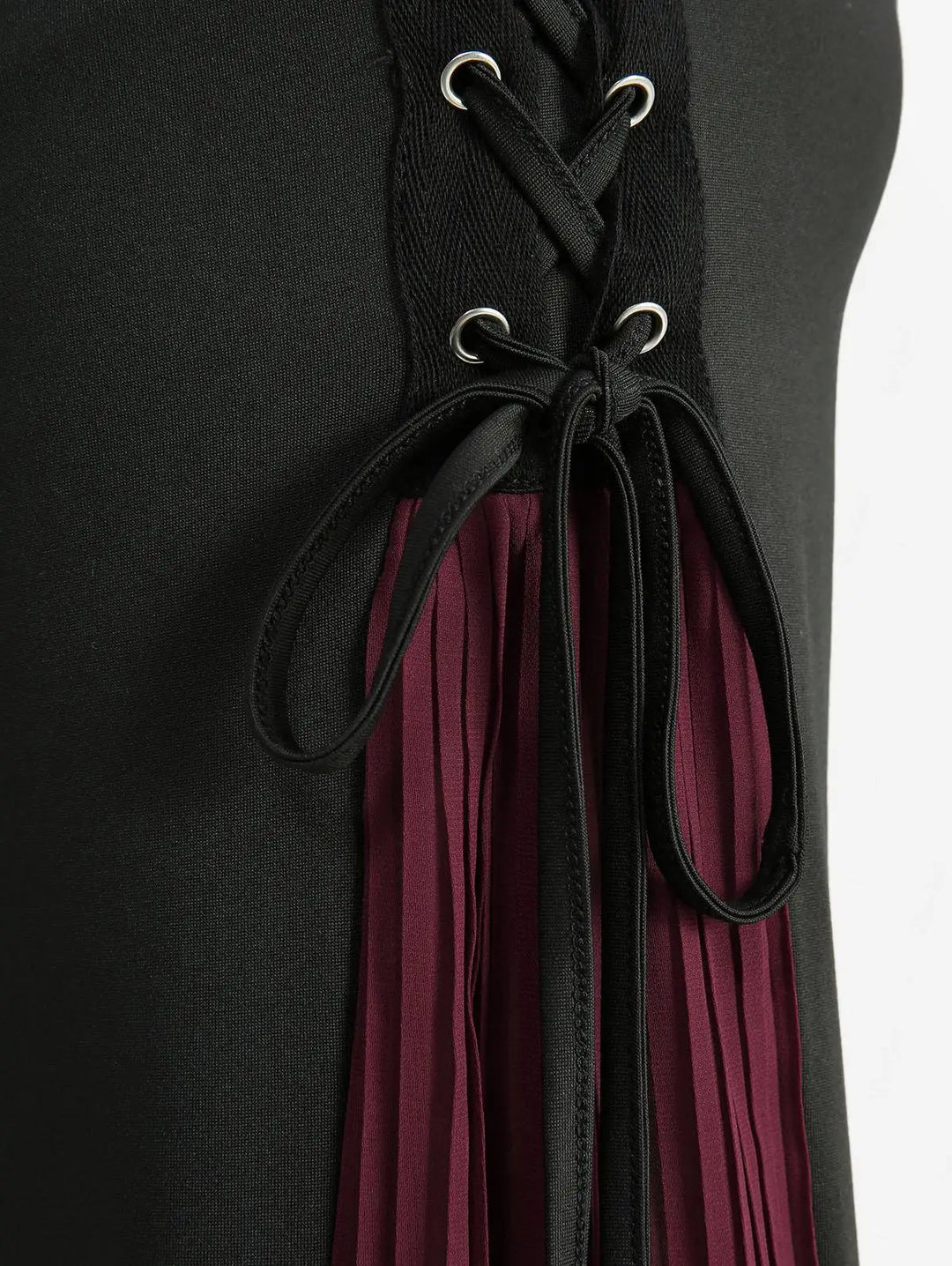 Stately Lace Up Pleated Pants