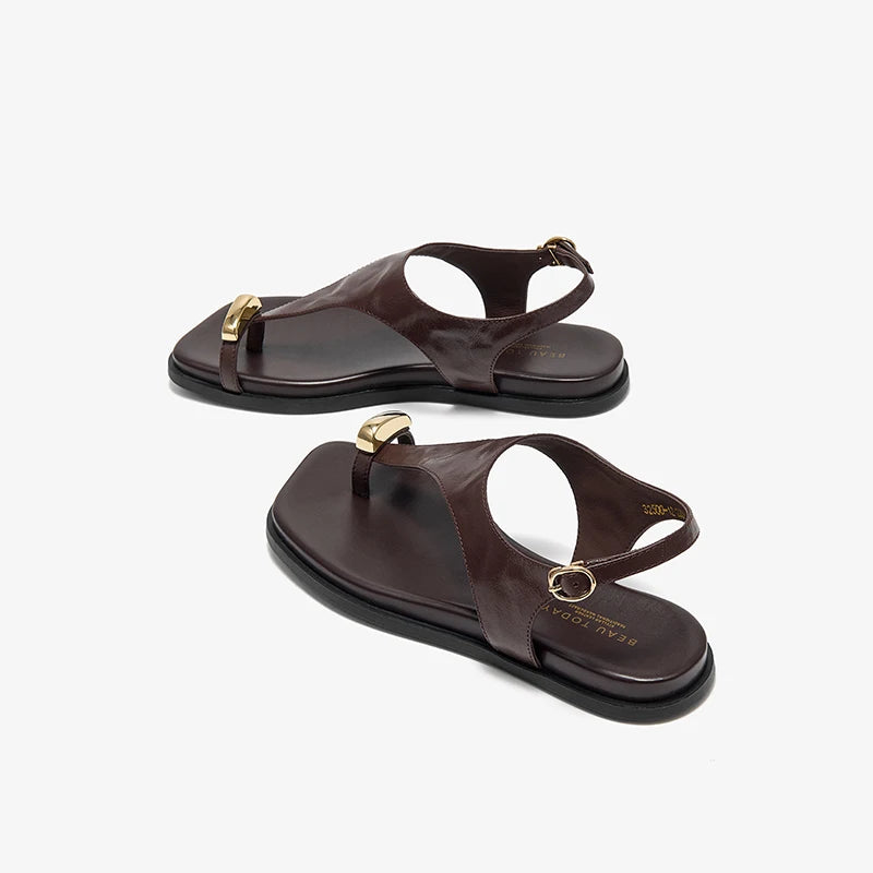 Elegant T-Strap Flip Flops Sandals