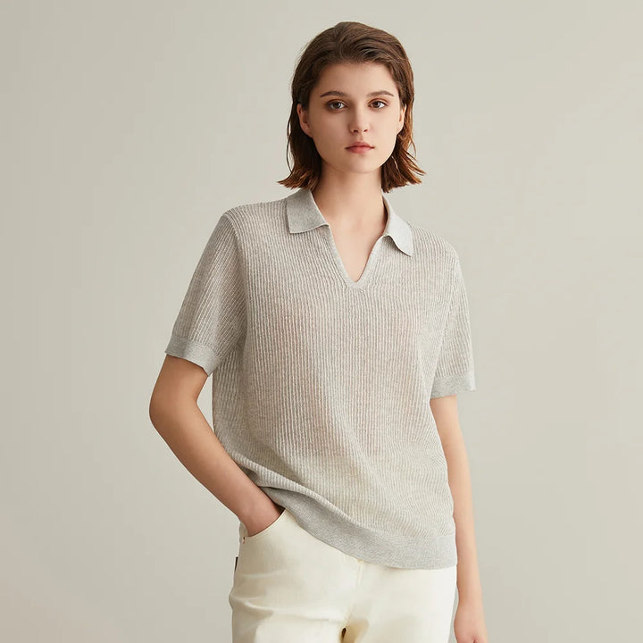 Linen Silk Pullover Sweater