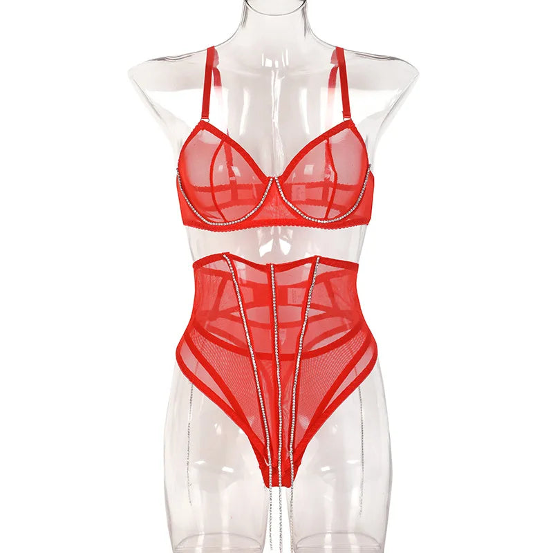 Sparkling Tassels Lingerie Set