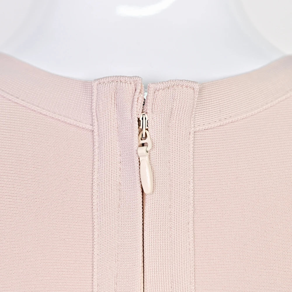 Simple Bustier Plunge Midi Bodycon Dress